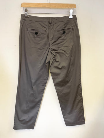 TOMMY HILFIGER GREY COTTON TAPERED LEG TROUSERS  SIZE 4 UK 8