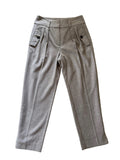 REISS MARTA BEIGE TWEED TAPERED TROUSERS SIZE 6