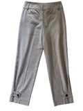 REISS MARTA BEIGE TWEED TAPERED TROUSERS SIZE 6