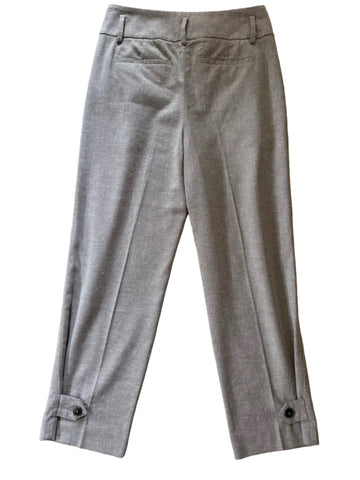 REISS MARTA BEIGE TWEED TAPERED TROUSERS SIZE 6