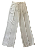 REISS TATUM WHITE CREPE WIDE LEG TROUSERS SIZE 8