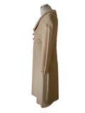 VINTAGE CLEVALINE CREAM SPECIAL OCCASION DRESS & COAT SUIT SIZE 38 UK 10