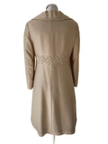 VINTAGE CLEVALINE CREAM SPECIAL OCCASION DRESS & COAT SUIT SIZE 38 UK 10