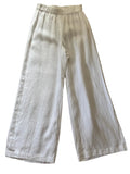 ARKET 100% LINEN WHITE WIDE LEG PALAZZO TROUSERS  SIZE S