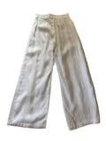 ARKET 100% LINEN WHITE WIDE LEG PALAZZO TROUSERS  SIZE S
