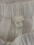 ARKET 100% LINEN WHITE WIDE LEG PALAZZO TROUSERS  SIZE S