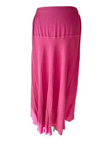 SAHARA PINK LONG MAXI SKIRT & SHORT SLEEVE TUNIC TOP SET  SIZE M/L