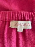 SAHARA PINK LONG MAXI SKIRT & SHORT SLEEVE TUNIC TOP SET  SIZE M/L