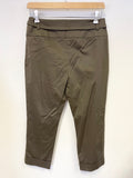 KAREN MILLEN KHAKI BELTED CROPPED TROUSERS SIZE 10