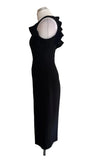 WHISTLES MIA BLACK FRILLED NECK COLD SHOULDER CROPPED LEG JUMPSUIT SIZE 8