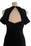 WHISTLES MIA BLACK FRILLED NECK COLD SHOULDER CROPPED LEG JUMPSUIT SIZE 8