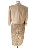 BRAND NEW ISABELLA SPECIAL OCCASION GOLD LACE SHIFT DRESS & JACKET SIZE 14