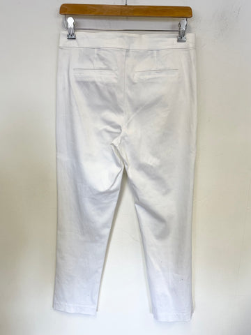 NOT YOUR DAUGHTERS JEANS WHITE ANKLE GRAZER TROUSERS SIZE 8 UK 12