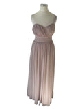 DEBUT OYSTER BEIGE MESH ONE SHOULDER/STRAPLESS EVENING/PROM DRESS SIZE 6