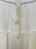 SEE BY CHLOE IVORY TIERED MIDI SKIRT SIZE S/M