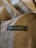 FRENCH CONNECTION LIGHT BROWN SLEEVELESS BELTED WIDE LEG JUMPSUIT SIZE 6
