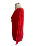 MINT VELVET 100% COTTON RED WHITE STAR DESIGN JUMPER  SIZE 14