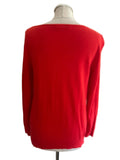 MINT VELVET 100% COTTON RED WHITE STAR DESIGN JUMPER  SIZE 14