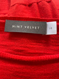 MINT VELVET 100% COTTON RED WHITE STAR DESIGN JUMPER  SIZE 14