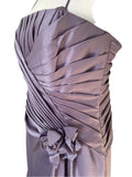 BRAND NEW RONALD JOYCE LILAC PLEATED BODICE FINE STRAP LONG BALL DRESS SIZE 20