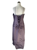 BRAND NEW RONALD JOYCE LILAC PLEATED BODICE FINE STRAP LONG BALL DRESS SIZE 20