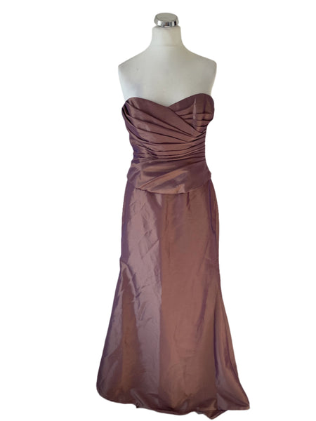 KELSEY ROSE MAUVE STRAPLESS BODICE & LONG SKIRT SIZE 16