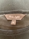 PHASE EIGHT BLACK SLEEVELESS TOP WITH FINE KNIT OVERLAY SIZE 12