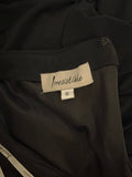 IRRESISTIBLE BLACK WIDE NECK RUCHED 3/4 SLEEVE OCCASION DRESS SIZE 16