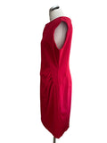 LK BENNETT RASPBERRY PINK SLEEVELESS PENCIL DRESS SIZE 18