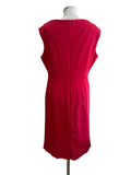 LK BENNETT RASPBERRY PINK SLEEVELESS PENCIL DRESS SIZE 18