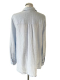 JOULES 100% LINEN LIGHT BLUE LONG SLEEVE SHIRT SIZE 14