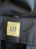 GAP NAVY BLUE CROP & FLARE BUTTON DETAILED TROUSERS  SIZE UK 10R