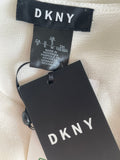 BRAND NEW DKNY IVORY WRAP ACROSS LONG SLEEVE BLOUSE SIZE S