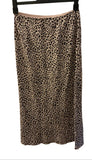ANYDAY BY JOHN LEWIS CAMEL & BLACK PRINT MIDI SKIRT SIZE 12
