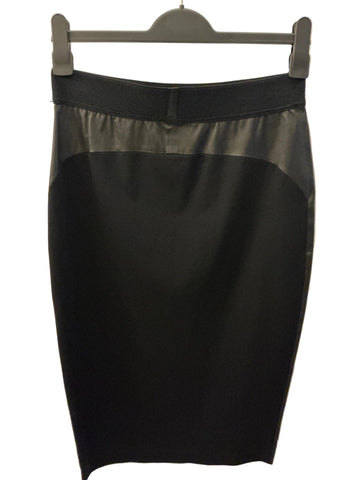 BRAND NEW MALENE BIRGER GENUINE LEATHER BLACK PENCIL SKIRT SIZE 38 UK 10