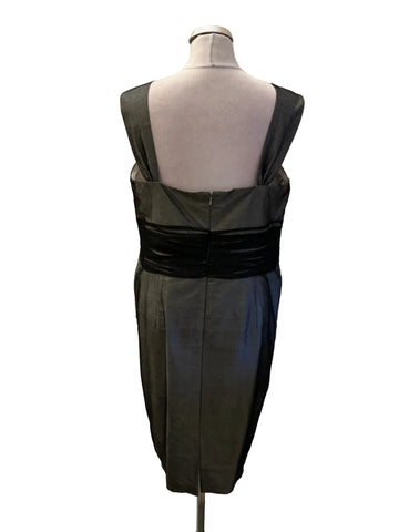 CONDICI 100% SILK EMBELLISHED MESH OVERLAY SPECIAL OCCASION PENCIL DRESS SIZE 16