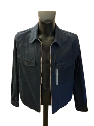 PAUL SMITH 100% COTTON NAVY BLUE ZIP UP JACKET SIZE XL
