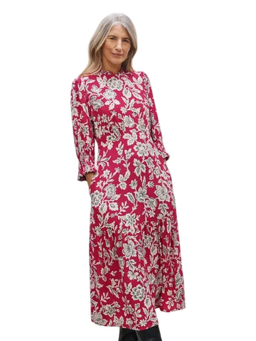 BRAND NEW WITH TAGS JOHN LEWIS FUCHIA PINK ARCHIVE FLORAL DRESS SIZE 8