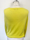 LK BENNETT BIBI CITRUS SILK BLEND 3/4 SLEEVED CARDIGAN SIZE M