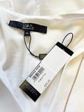 BRAND NEW STAR BY JULIEN MACDONALD WHITE TIERED SLEEVELESS TOP WITH NECKLACE SIZE 14