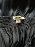 WHISTLES NAVY BLUE TIE STRAP WIDE CROPPED LEG JUMPSUIT SIZE 8