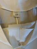 CREA CONCEPT WHITE LINEN MIX WIDE LEG TROUSERS SIZE 42 UK 14