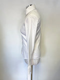 GANT WHITE HIGH COLLARED DOUBLE CUFF LONG SLEEVED FITTED SHIRT SIZE 8