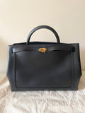 MULBERRY ISLINGTON BLACK SILKY CALF LEATHER TOTE/SHOULDER BAG