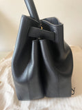 MULBERRY ISLINGTON BLACK SILKY CALF LEATHER TOTE/SHOULDER BAG