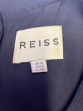 REISS ASTI NAVY BLUE SLEEVELESS PENCIL DRESS SIZE 10