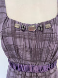 SIMPLY VERA BY VERA WANG PURPLE PRINT SLEEVELESS FIT & FLARE DRESS SIZE 10 UK 14
