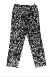 MINT VELVET BLACK WHITE FLORAL PRINT CAPRI PANTS  SIZE 10
