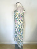 BRAND NEW MINT VELVET GEMMA MULTI COLOURED FLORAL PRINT MIDI DRESS SIZE 14