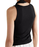 FRANKIE SHOP BLACK JERSEY DOUBLE LAYERED TOP SIZE S